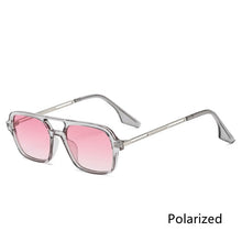Load image into Gallery viewer, Retro Double Bridge Sunglasses Steam Punk Gradient Eyewear Trending Hollow Leopard Blue Sun Glasses Men Women Shades gafas