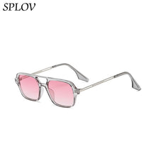 Load image into Gallery viewer, Retro Double Bridge Sunglasses Steam Punk Gradient Eyewear Trending Hollow Leopard Blue Sun Glasses Men Women Shades gafas