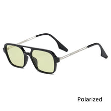 Load image into Gallery viewer, Retro Double Bridge Sunglasses Steam Punk Gradient Eyewear Trending Hollow Leopard Blue Sun Glasses Men Women Shades gafas