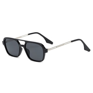 Retro Double Bridge Sunglasses Steam Punk Gradient Eyewear Trending Hollow Leopard Blue Sun Glasses Men Women Shades gafas
