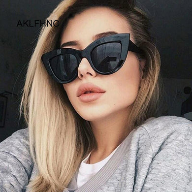 Retro Sunglasses Women Brand Designer Vintage Cat Eye Black Sun Glasses Female Lady UV400 Oculos
