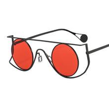 Load image into Gallery viewer, Retro Irregular Metal Round Women Sunglasses Clear Ocean Lens Eyewear Shades UV400 Men Double Bridges Sun Glasses