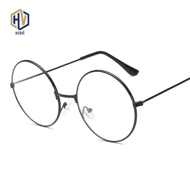 Retro Large Round Glasses Transparent Metal Myopia Optics Eyeglass Frame Black Silver Gold Spectacles Eyeglasses