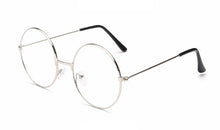 Load image into Gallery viewer, Retro Large Round Glasses Transparent Metal Myopia Optics Eyeglass Frame Black Silver Gold Spectacles Eyeglasses