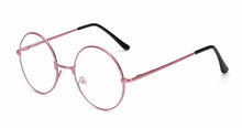 Load image into Gallery viewer, Retro Large Round Glasses Transparent Metal Myopia Optics Eyeglass Frame Black Silver Gold Spectacles Eyeglasses