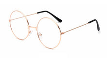 Load image into Gallery viewer, Retro Large Round Glasses Transparent Metal Myopia Optics Eyeglass Frame Black Silver Gold Spectacles Eyeglasses