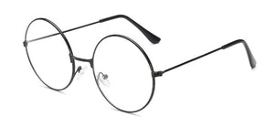 Retro Large Round Glasses Transparent Metal Myopia Optics Eyeglass Frame Black Silver Gold Spectacles Eyeglasses