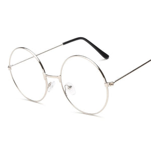 Retro Large Round Glasses Transparent Metal Myopia Optics Eyeglass Frame Black Silver Gold Spectacles Eyeglasses