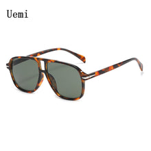 Load image into Gallery viewer, Retro Men Pilot Sunglasses Square Double Bridges Oversized Frame Shades UV400 Women Trending Sun Glasses