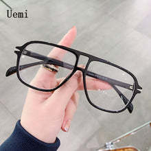 Load image into Gallery viewer, Retro Men Pilot Sunglasses Square Double Bridges Oversized Frame Shades UV400 Women Trending Sun Glasses