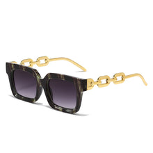 Load image into Gallery viewer, Retro Metal Chain Square Women Sunglasses Brand Designer Ladies Sun Glasses Vintage Ins Trending Shades UV400 Eyegla