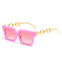 Load image into Gallery viewer, Retro Metal Chain Square Women Sunglasses Brand Designer Ladies Sun Glasses Vintage Ins Trending Shades UV400 Eyegla