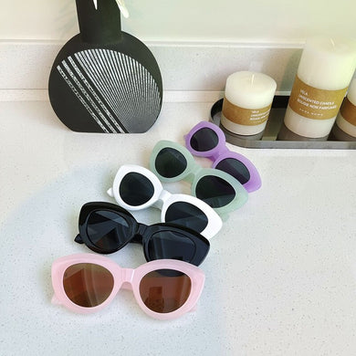 Retro Oval Frame Sunglasses Personality Catwalk Small Frame Sunglasses Glasses Men's/Women's Universal UV400 Eyewear