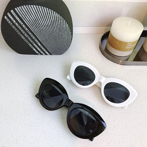 Retro Oval Frame Sunglasses Personality Catwalk Small Frame Sunglasses Glasses Men's/Women's Universal UV400 Eyewear