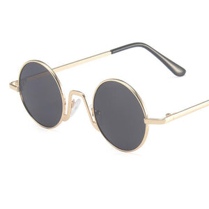 Retro Personality Round Trend Female Sunglasses Punk Metal Glasses Red Lens Eyeglasses Men Eyewear Women