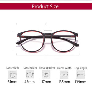 Retro Round Frame Ultralight TR90 Full Frame Small Spectacle Frame For Men And Women Casual Prescription Frame 1066