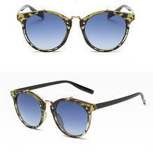 Carica l'immagine nel visualizzatore di Gallery, Occhiali da sole rotondi retrò Occhiali da sole da donna vintage Designer Occhiali da sole vintage con rivestimento Occhiali da sole per donna retro De Sol lunetta 