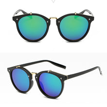 Carica l'immagine nel visualizzatore di Gallery, Occhiali da sole rotondi retrò Occhiali da sole da donna vintage Designer Occhiali da sole vintage con rivestimento Occhiali da sole per donna retro De Sol lunetta 