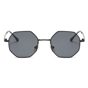 Retro Small Frame Sunglasses Men and Women Trendy Street Shooting Metal Eyeglasses Octagonal Round Face Glasses