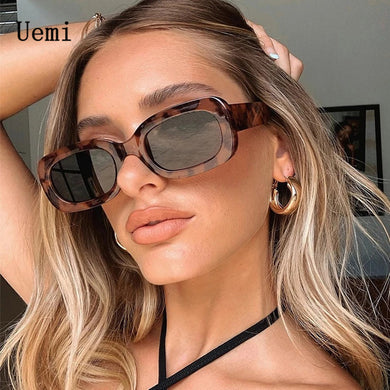 Retro Small Square Sunglasses For Women Men Fashon Rectangle Frame Vintage Trending Shades UV400 Eyeglasses