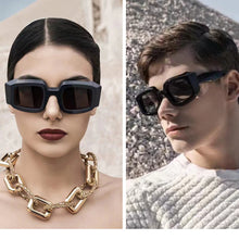 Load image into Gallery viewer, Retro Square Jelly Sunglasses For Women Men Brand Designer  Sun Glasses Thick Border Ins Trending Ladies Shades U