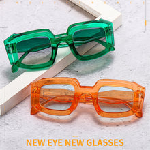 Load image into Gallery viewer, Retro Square Jelly Sunglasses For Women Men Brand Designer  Sun Glasses Thick Border Ins Trending Ladies Shades U