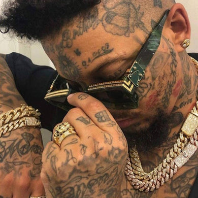 Retro Square Sunglasses Women Brand Designer Sun Glasses Men Oversized Glasses  AS124