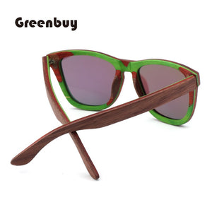 Retro Trend Men's Wooden Sunglasses in 2023 Walnut Sandwich Bamboo Wood Polarized UV400 Men's and Women's Sunglasses
