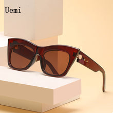 Load image into Gallery viewer, Retro Women Cat Eye Sunglasses Brand Designer Ladies Sun Glasses Ins Trending Shades UV400 Leopard Black Eyeglasses