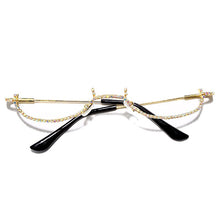 Load image into Gallery viewer, Rhinestone Chain Eyeglass Frames Women Diamond Sunglasses Frames For Female Men Colorful Glasses Frames Eyewear Sunglasses
