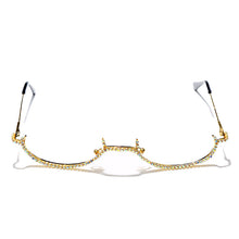 Load image into Gallery viewer, Rhinestone Chain Eyeglass Frames Women Diamond Sunglasses Frames For Female Men Colorful Glasses Frames Eyewear Sunglasses