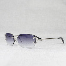 Carica l&#39;immagine nel visualizzatore di Gallery, Rimless C Wire Sunglasses Men Eyewear Women For Summer Diamond Cutting Clear Glasses Metal Frame Oculos Gafas