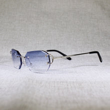 Carica l&#39;immagine nel visualizzatore di Gallery, Rimless C Wire Sunglasses Men Eyewear Women For Summer Diamond Cutting Clear Glasses Metal Frame Oculos Gafas