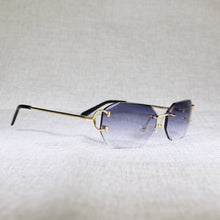 Carica l&#39;immagine nel visualizzatore di Gallery, Rimless C Wire Sunglasses Men Eyewear Women For Summer Diamond Cutting Clear Glasses Metal Frame Oculos Gafas