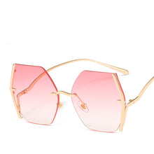 Carica l'immagine nel visualizzatore di Gallery, Occhiali da sole oversize senza montatura Donna Uomo Occhiali da sole quadrati in metallo Occhiali da sole femminili sfumati Tonalità colorate UV400 oculos 