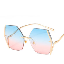 Load image into Gallery viewer, Rimless Oversized Sunglasses Women Men  Metal Square Female Sun Glasses Gradient Colorful Shades UV400 oculos