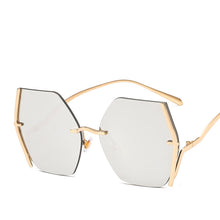 Carica l'immagine nel visualizzatore di Gallery, Occhiali da sole oversize senza montatura Donna Uomo Occhiali da sole quadrati in metallo Occhiali da sole femminili sfumati Tonalità colorate UV400 oculos 