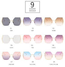 Load image into Gallery viewer, Rimless Oversized Sunglasses Women Men  Metal Square Female Sun Glasses Gradient Colorful Shades UV400 oculos
