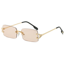 Load image into Gallery viewer, Rimless Rectangle Sunglasses Men 2023 Brand Design Metal Square Sun Glasses for Women Frameless UV400