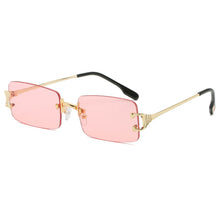 Load image into Gallery viewer, Rimless Rectangle Sunglasses Men 2023 Brand Design Metal Square Sun Glasses for Women Frameless UV400