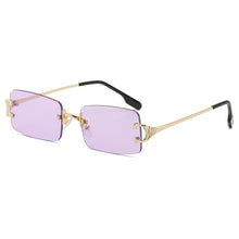 Load image into Gallery viewer, Rimless Rectangle Sunglasses Men 2023 Brand Design Metal Square Sun Glasses for Women Frameless UV400