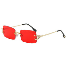 Load image into Gallery viewer, Rimless Rectangle Sunglasses Men 2023 Brand Design Metal Square Sun Glasses for Women Frameless UV400