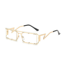 Load image into Gallery viewer, Rimless Rectangle Sunglasses Women  Brand Designer Sun Glasses Rivet Female Punk Spectacle Shades Eyewear Unisex