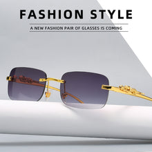 Load image into Gallery viewer, Rimless Rectangle Sunglasses Women Men Shades Brand Designer Gradient UV400 Sun Glasses Retro Frameless Sunglasses