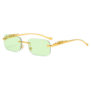 Rimless Rectangle Sunglasses Women Men Shades Brand Designer Gradient UV400 Sun Glasses Retro Frameless Sunglasses