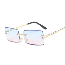 Load image into Gallery viewer, Rimless Rectangle Sunglasses Women Men Shades Brand Designer Gradient UV400 Sun Glasses Retro Frameless
