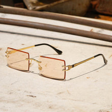 Load image into Gallery viewer, Rimless Rectangle Sunglasses for Women Frameless Square Glasses for Men Ultralight UV400 Eyewear Unisex