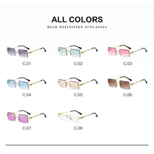 Load image into Gallery viewer, Rimless Rectangle Sunglasses for Women Frameless Square Glasses for Men Ultralight UV400 Eyewear Unisex