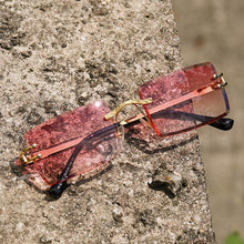 Load image into Gallery viewer, Rimless Rectangle Sunglasses for Women Frameless Square Glasses for Men Ultralight UV400 Eyewear Unisex