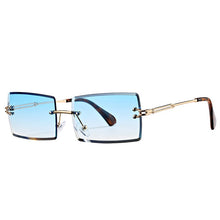 Carica l&#39;immagine nel visualizzatore di Gallery, Rimless Rectangle Sunglasses for Women Trendy Frameless Square Shades for Men Ultralight UV400 Eyewear Unisex